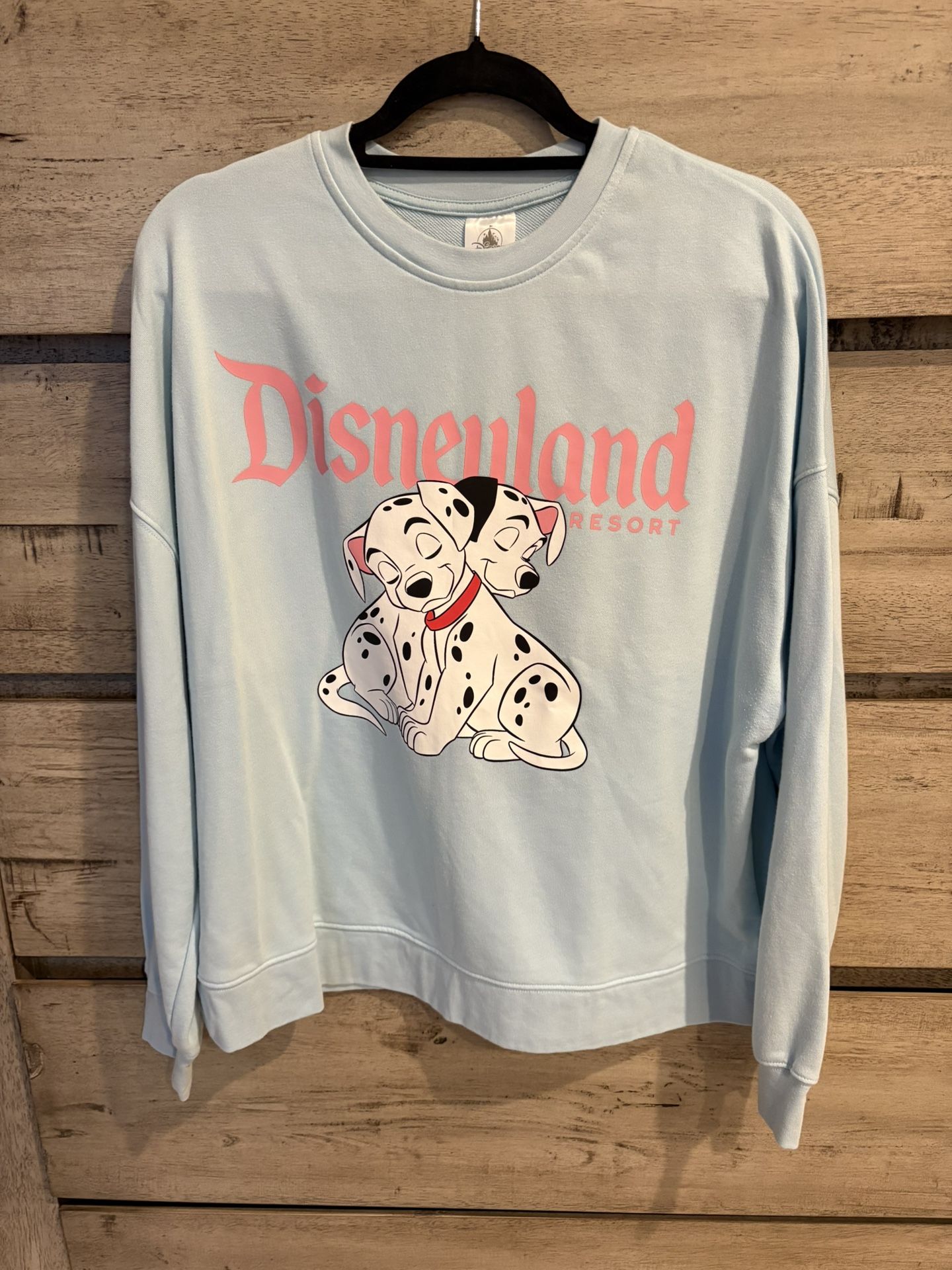 Disneyland 101 Dalmatians Crewneck Sweatshirt Size Medium Blue