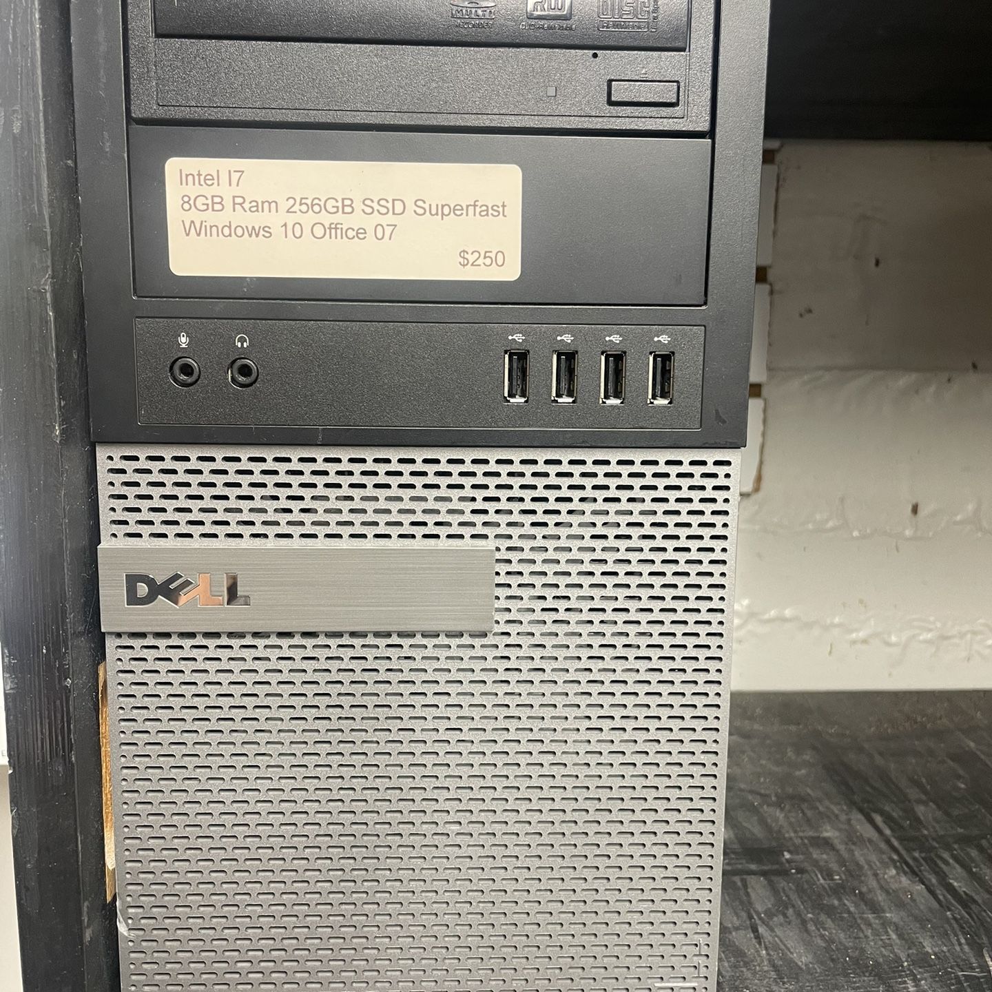 dell i7 desktop 8gb ram 256gb hdd win10 office 07