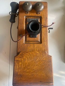 Julius Andrae & Sons Co. Pre-1940 Wooden Wall Crank Telephone