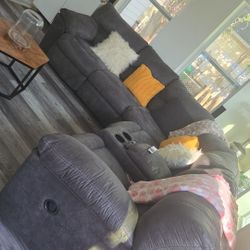 MuST Go SEND OFFER Corner Section Sofá With Recliner At The Ends 