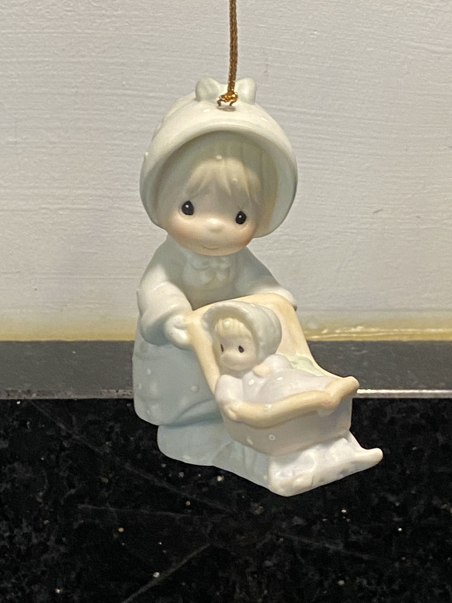 Vintage Enesco Precious Moments 1990 Dashing Through The Snow #521574