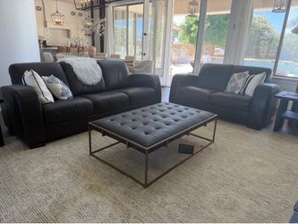 Natuzzi Leather Sofa & Love Seat
