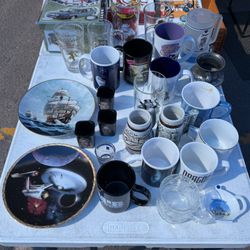 Collectors cups, Plates Dishes