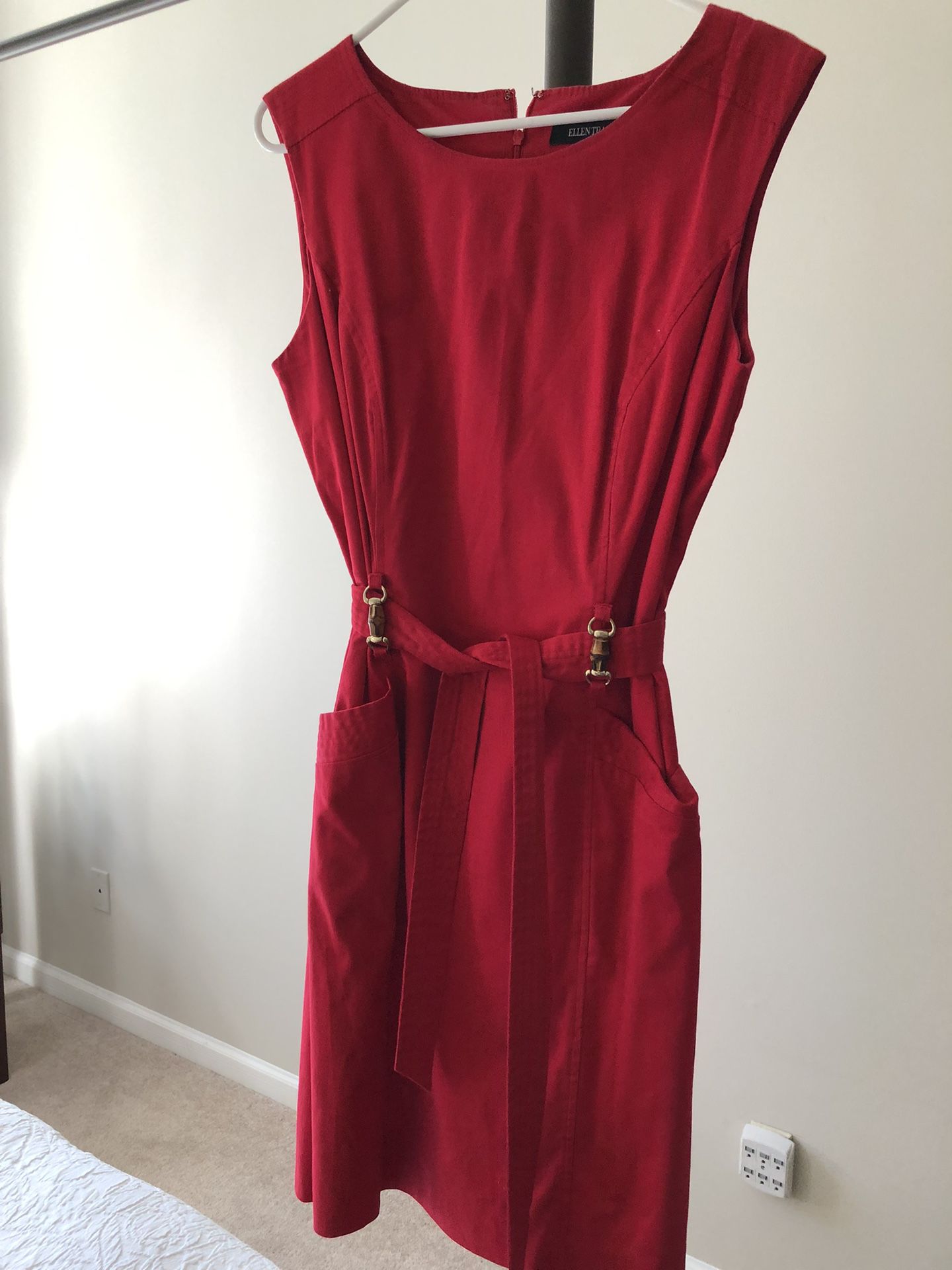Ellen Tracy Red cotton Dress