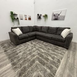 Gray Sectional Couch - Free Delivery 
