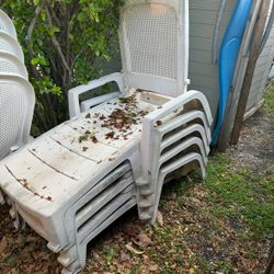 Chairs With Under Pull Out Ottoman Or Pool Lounger For Sale 
