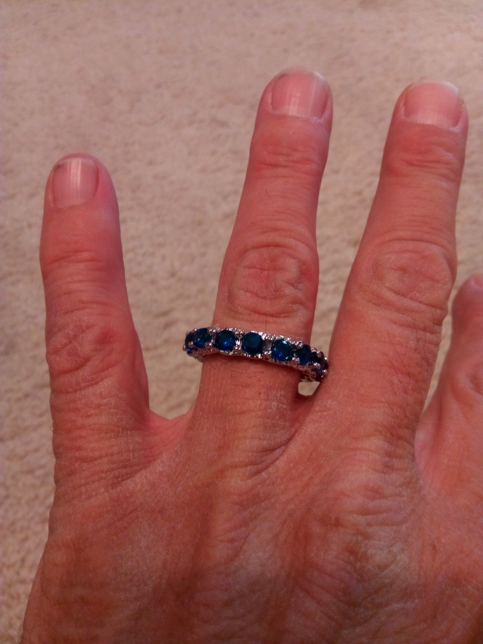 Blue sapphire ring size 10