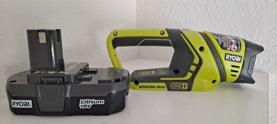 NEW RYOBI ONE+ P704 18v Lithium Ion Cordless Flaslight with Rotating Head (Battery Included)
