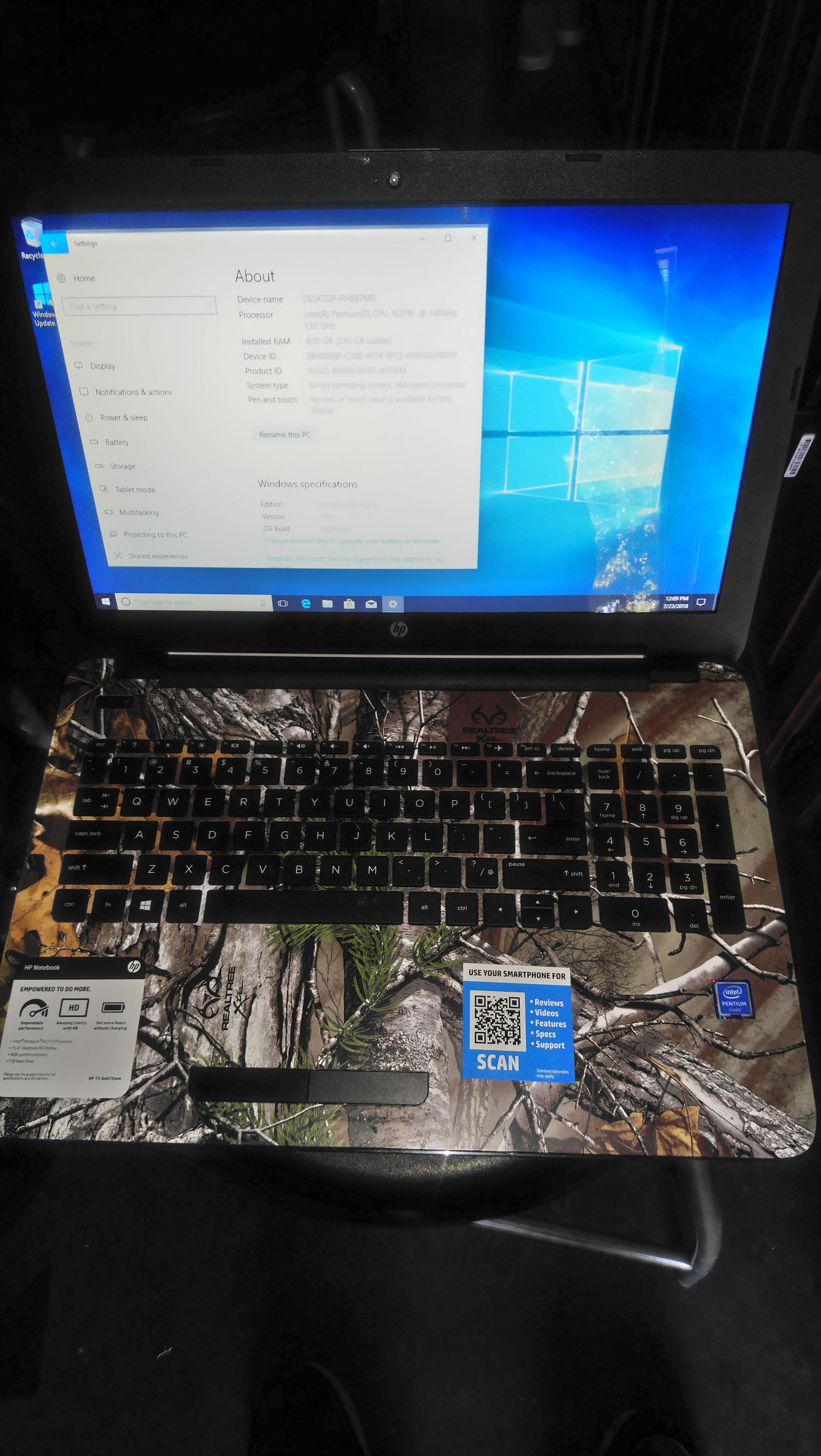 Hp Notebook Model#15-bn070wm