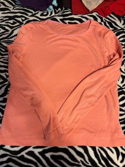 coral long sleeve shirt