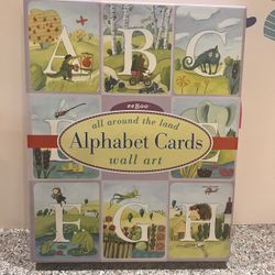 ALPHABET CARDS - LARGE 8x10 HARDBOARD CARDS - WALL ART - BRAND NEW IN BOX