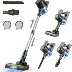 r V9 Cordless Vacuum Cleaner with Brushless Motor, 30Kpa Powerful Suction, 45 Mins Runtime, Detachable Battery, 6 in 1 Lightweight Stick Vacuum for Ho