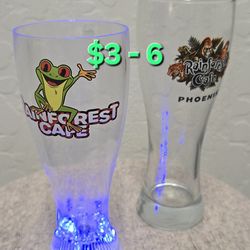 Rainforest Cafe Glass and Light Up Cup