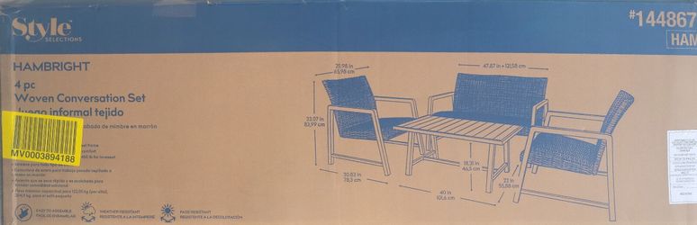 Hambright 4-Piece Woven Patio Conversation Set