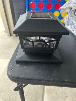 6 Piece Set Black Solar Post Cap Lights