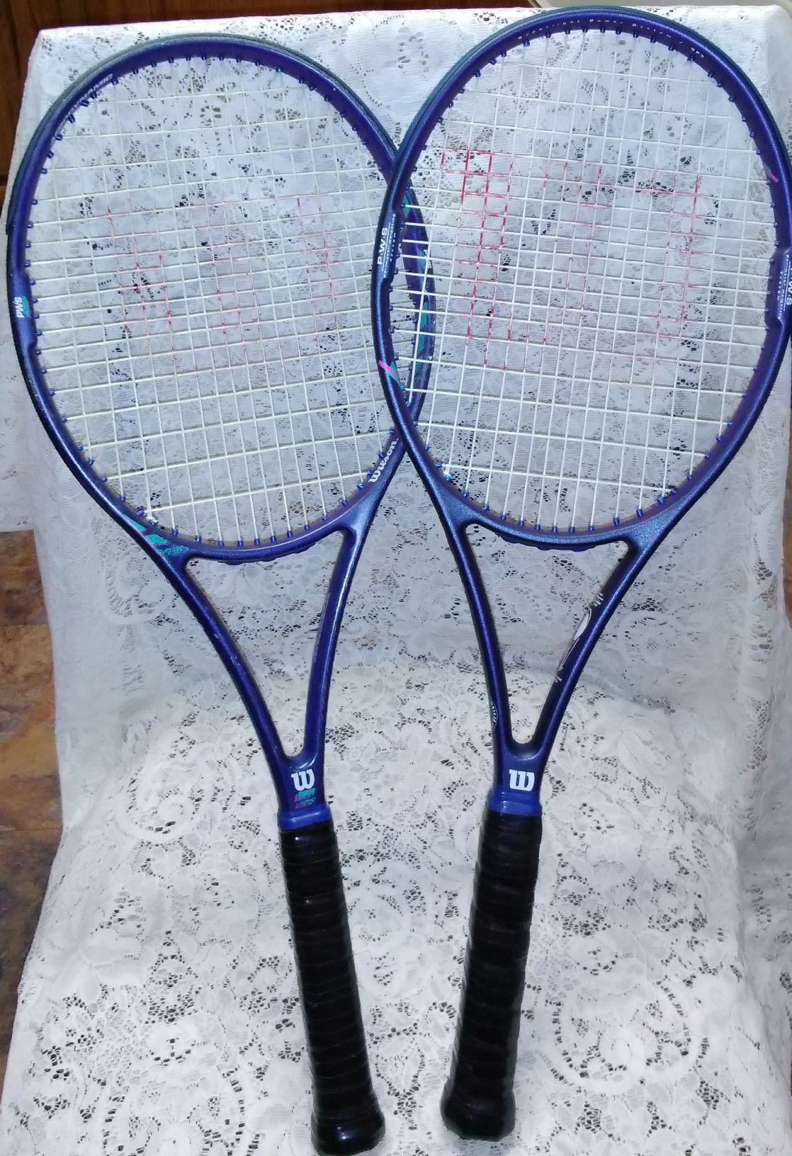 Wilson and Spalding Tennis Rackets