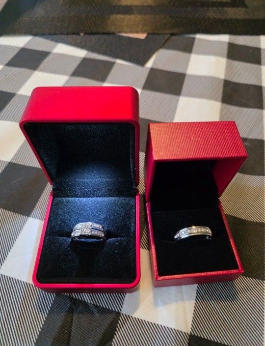 Valliani Jewelers Trio Set Engagement Wedding Rings