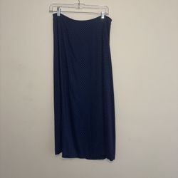 Samantha Lee Blue & White Polka Dot Maxi Skirt