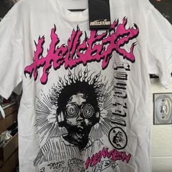 Hellstar Records Tee Cream/Pink Size L New With Tags No Bag
