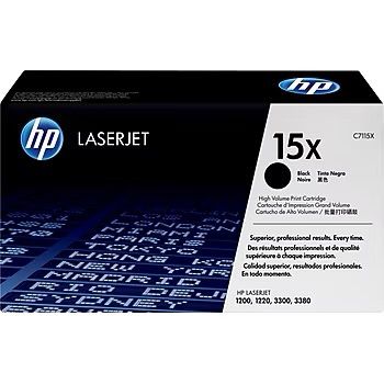 HP 15X Black High Yield Toner Cartridge, Prints Up to 3,500 pages (C7115X)