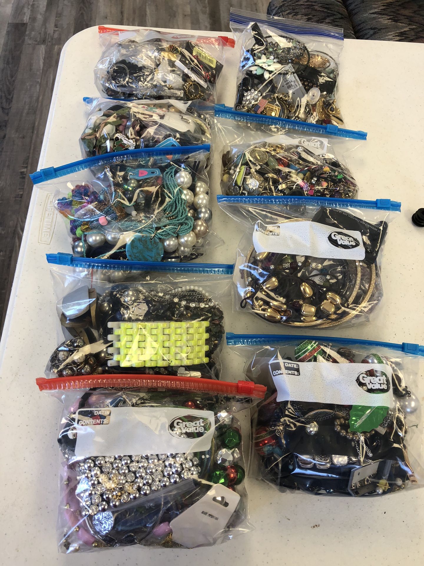 Mystery Jewlery Bags 2/$25 All Have Wearable Jewlery And Some For Crafting If You Like