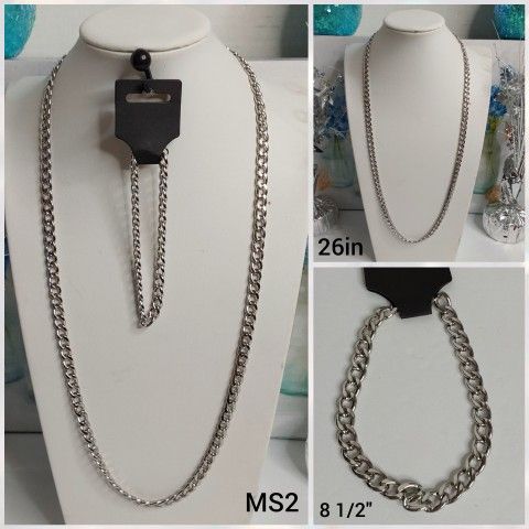 Men Silver Jewelry Set (MS2)