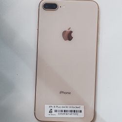 Unlocked 8 Pl us  64Gb Clean Like New With Charger And Warranty 💯