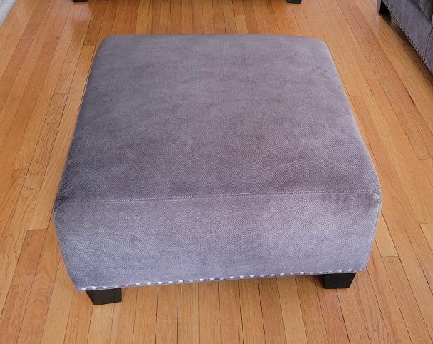 Gray Ottoman Foot Rest