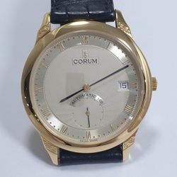 GENUINE CORUM 100 MAN AUTOMATIC WATCH 18K SOLID YELLOW GOLD 36MM CAL. 11.60