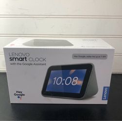 New Sealed Lenovo 4 Inch Android Smart Clock with Google Assistant