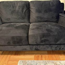 Black Velvet Loveseat