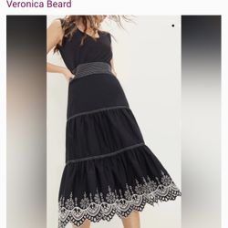NEW VERONICA BEARD Amaia Eyelet Midi Dress Size 