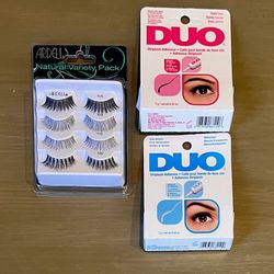 DUO 2pc Strip lash Glue & ARDEL Natural Variety Pack 106,109,110,120