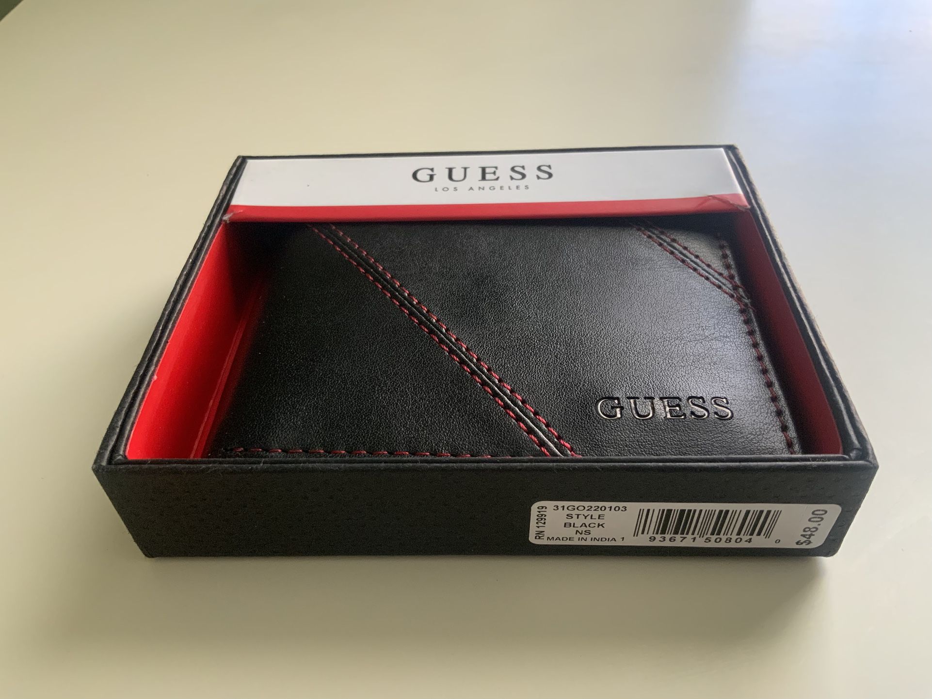 GUESS WALLET New, Black LEATHER