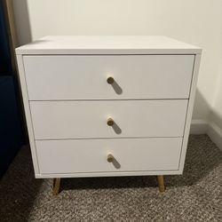 White & Gold Night Stand(s)