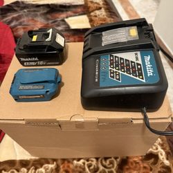 Makita Battery, Charger And Adapter