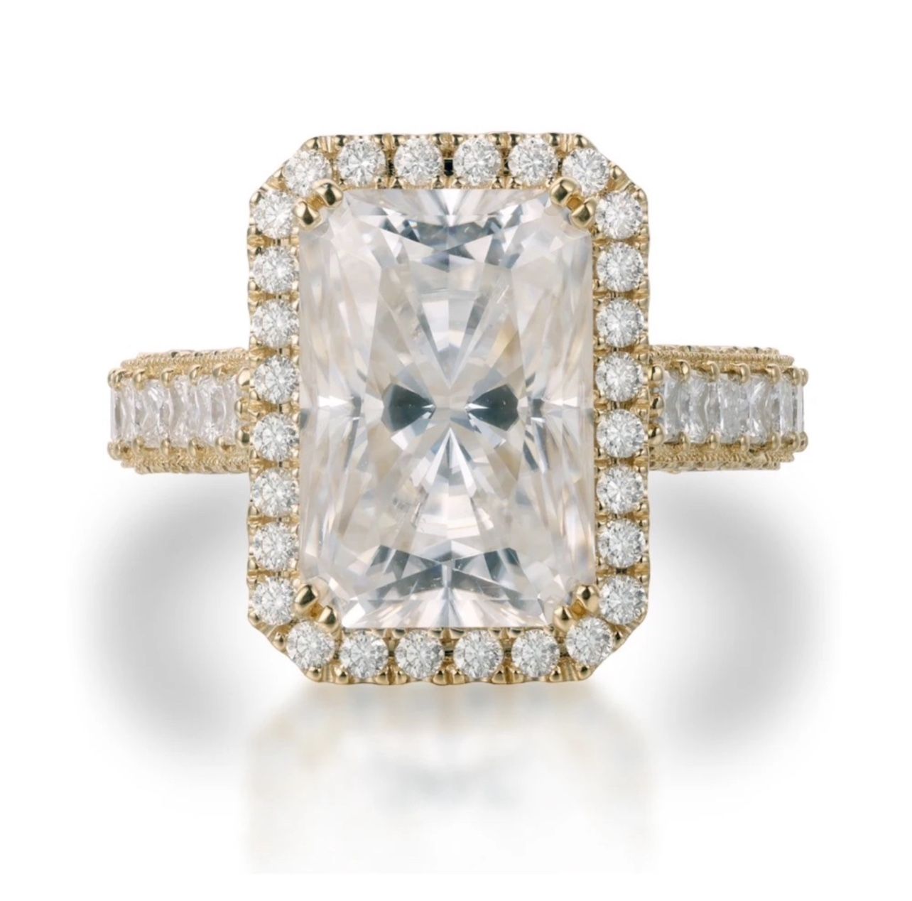 🔥✅🔥6Carat Certified Lab Grown Diamond Engagement Ring Solid 14K Gold Size 7