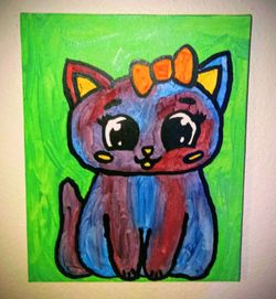 Cartoon Cat Painting