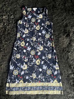 Navy Floral Dress