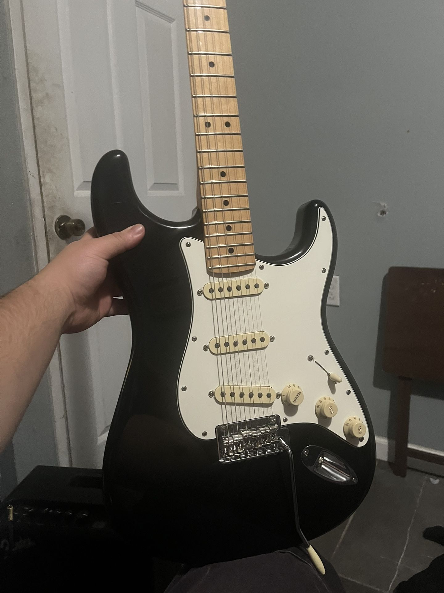 Black Fender Stratocaster