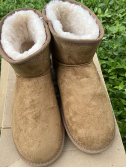 CLPPLI Tan Suede Mini Snow Boots