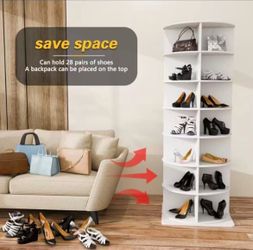 ❤️‍🔥 D) 7 Tier Swivel Shoe Rack0