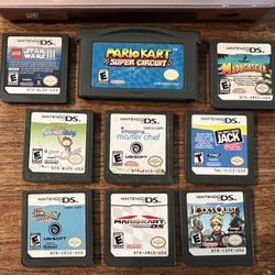 Nintendo DS Lite Games + Case