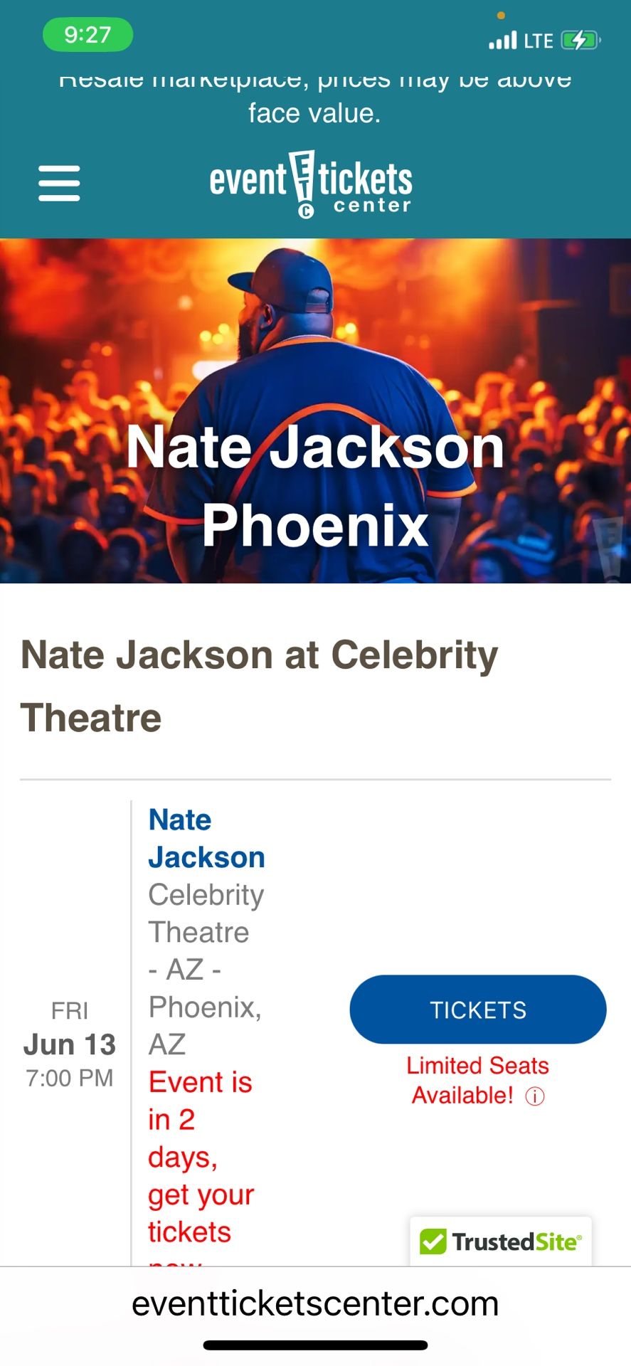 Nate Jackson Comedy tickets June 13th