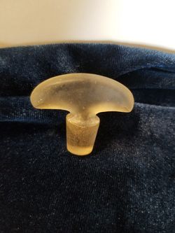 Vintage glass bottle stopper (may be sea glass)