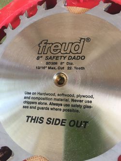 Freud 8” Safety Dado.    South Austin.   