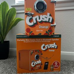 Brand New Crush Orange Mini Cooler and Speaker
