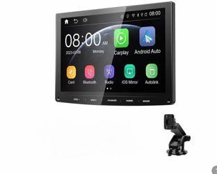7" Wireless Apple Carplay Screen for Car, Bluetooth Touchscreen Portable Car Audio Receiver with Android Auto,FM Tramission,AUX,TF,Mirror Link for All
