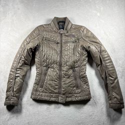The North Face Jacket Women's XS Brown Arel Motorcycle Style Winter Nylon #3672