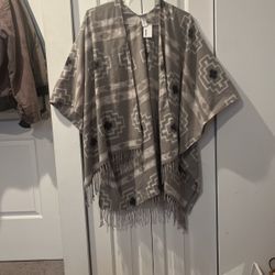 Grey Sonoma Patterned Shawl